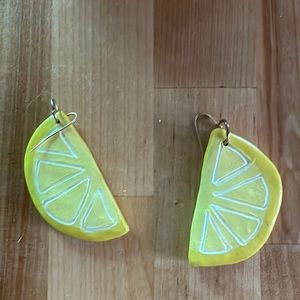 vintage lemon dangle earrings